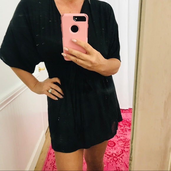 ASOS Black Faux Wrap Dress Small 🖤 - Picture 4 of 5